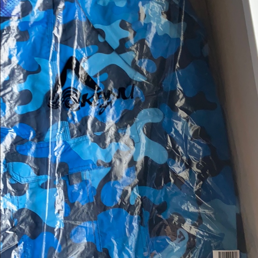 Blue Cameo Male Swim Trunks